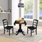 International Concepts 42 in. Dual Drop Leaf Table with 2 Ladder Back Dining Chairs - 3 Piece Dining Set K46-42DP-C2P - alternate 4